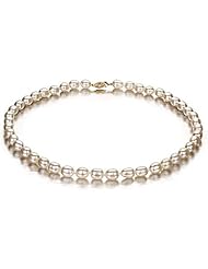 7-7,5mm White Rice Pearl Necklace AA