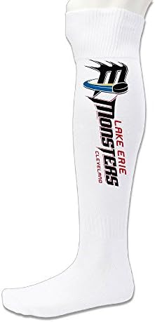 Unisex Lake Erie Monsters Knee High Long Athletic Soccer Rugby Football Sport Tube Sock White