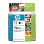 HP 15 and 78d Color and Black Ink Cartridge
