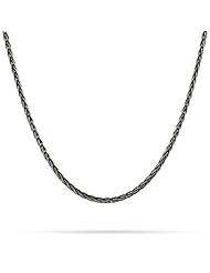 Sterling Silver Oxidized Spiga Chain