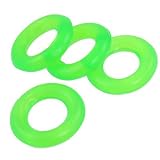 Como 4 Pcs Green Rubber Anti-slip Circle O-rings for Fishing Rod