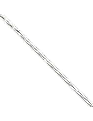 Sterling Silver 18in 2mm Round Snake Necklace Chain. Metal Wt- 7.09g