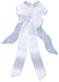 Darice 2900-95 Victoria Lynn Satin Pleat Bow, 10-Inch, White