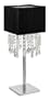 Eglo 89179A Aves, Chrome/Black and Crystal, 1-Light Table Light Fixture