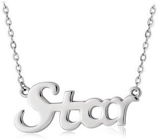 Iz Rigant 18K RGP Alloy Star Necklace (White Gold)