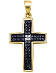 0.15CTW DIAMOND CROSS CHARM