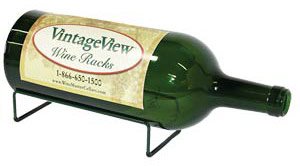Vintage View 1 Bottle Cradle Kitchen Countertop Wine Rack (Holds one 3L - 6L Bottle)