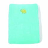 Baby Boum Cotton Rich Azur Blue Changing Mat Cover with Cute Giraffe Appliqué Design