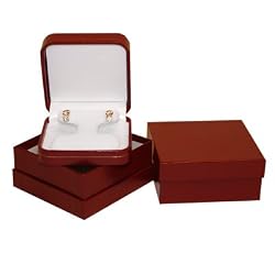 T Hoop Earring - Cranberry Leatherette $1.95 Each Item#7593Mrn-Wht (PRICED 1 DOZ. PER CTN.)