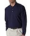 UltraClub Men's Solid Long Sleeve Pique Polo Shirt