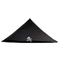 Black Satin Pirate Bandana With Skull Imprint