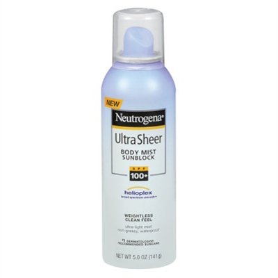 Neutrogena Ultra Sheer Body Mist Sunscreen, SPF 100+ 5 oz