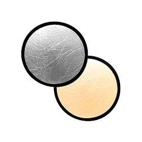 Flashpoint 32 Circular Collapsible Disc Reflector, Silver / Soft Gold