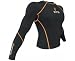 SKINS Long Sleeve Top Compression Clothing (Black/Orange)