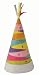 Groovy Holidays Children's Felt Reusable Striped Birthday Party Hat