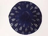 Women's Light Beret Knitted Style Navy bule Hat for Spring Summer Fall