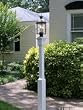 White PVC Lamp Post LP-3 [CAPITOL CITY LUMBER]