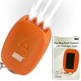 August FL605O Keyring Solar Powered LED Flashlight Torch - Coral