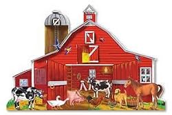 MELISSA & DOUG FARM FRIENDS 32 PC FLOOR PUZZLE