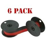 New Compatible Nukote BR80C Calculator Ribbon Black/Red (6-pack) For Sharp El 1197 P III