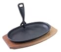 Set of 2 Cast Iron Sizzler Dishes 24cm x 14cm