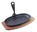 Set of 2 Cast Iron Sizzler Dishes 24cm x 14cm