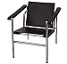 LC1 Black Corbusier Design Sling Basculant Chair
