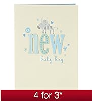 Zebra Baby Boy Card