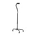 DMI Adjustable Multi-Color Large Base Base Quad Cane, Black