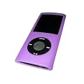 PURPLE Silicone Skin Case Cover for Apple iPod Nano 4th Gen Generation 4G new Nano-Chromatic 4GB, 8GB & 16GB + Screen Protector & Lanyard
