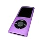 PURPLE Silicone Skin Case Cover for Apple iPod Nano 4th Gen Generation 4G new Nano-Chromatic 4GB, 8GB & 16GB + Screen Protector & Lanyard