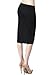 82 Days Women'S Ponte Roma Regular To Plus Below Knee Pencil Skirt - Solid