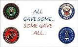 NEOPlex Economy 3' x 5' Military Flag - All Gave Some Some Gave All