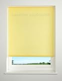 Light Yellow / Buttercup - Plain Straight Edge Roller Blind / Blinds - 180x160cm