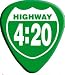 Highway 420 Guitar Pick~ Green