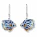 Clearly Charming Angelfish Sterling Silver and Enamel Earrings