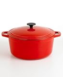 Review Martha Stewart  / Martha Stewart Collection Red Enameled Cast Iron Round Pot, 7 Qt.