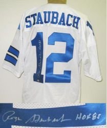 Roger Staubach Signed Dallas Cowboys Jersey w/HOF 85