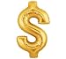 Large $ Money Sign Gold Megaloons 40 Mylar Balloon