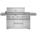 KitchenAid: 48'' LP Gas Grill with 851 sq. in. Cooking Surface - 3 ''U'' Shaped Burners - Infrared Sear Burner - Rotisserie System - 2 Side Burners - Smoker Box - Warming Rack - Electric Warming Drawer - Utility Drawer and Pull-Out Tank Drawer