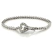 Sterling Silver Bracelets with Clear CZ, 7 Inches