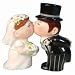 Kissing Bride & Groom Wedding Salt & Pepper Shakers New Gift