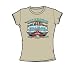 Search : I Love Lucy - California Here We Come Juniors / Girls T-Shirt In Safari Green