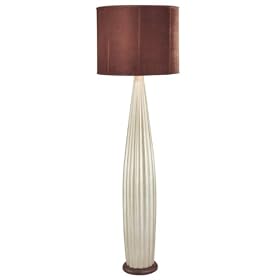 George Kovacs Ribbed Base Silver Finish Floor Lamp