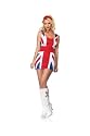 Sexy British Flag Dress Spice Girls Punk Rock Costume Geri Spice Outfit Leg Avenue