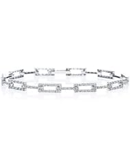 14k White Gold Womens Diamond Bracelet 8.1g 7 inches (1 3/4Cttw, SI Clarity, H Color)