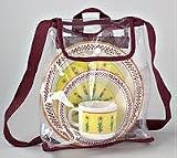 Pfaltzgraff Pistoulet Melamine Childs Backpack Dinner Set