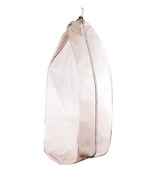 72" White Wedding Dress Garment Bag with 20" Gusset