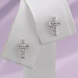 ~ Mindy Harris 14 KT Diamond Cross Earrings