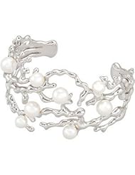 Freshwater Cultured Pearl Cuff Bracelet Sterling Silver 67884